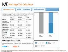 Tablet Screenshot of marriagetaxcalculator.com